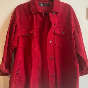 Zara Red Corduroy Overshirt / Jacket